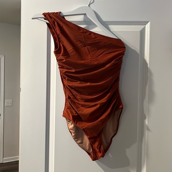 J. Crew Ruched One-Shoulder One-Piece - Picture 3 of 8